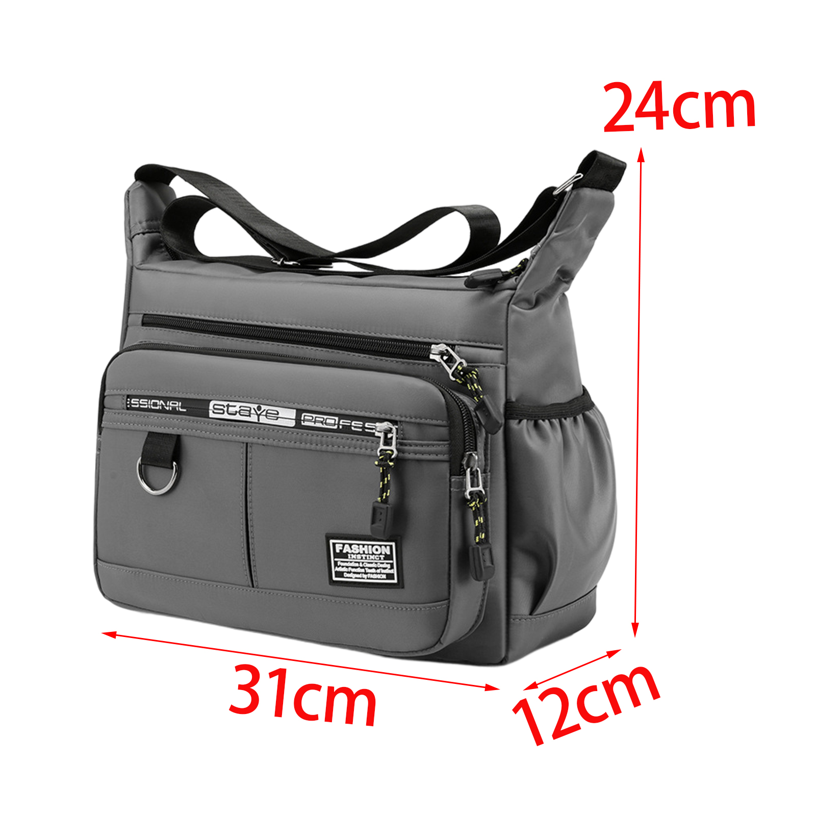 Men Shoulder Bag with Adjustable Shoulder Strap Multi Pockets Travel Purse Fashion Handbags for Outdoor Beach Party