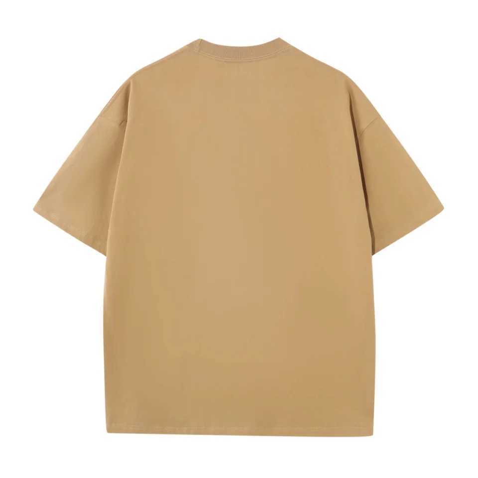 230g Oversized Heavyweight T Shirt For Men Summer Short Sleeve Tee 100% Cotton Plain Top Casual Mens Clothing 9.9ozM240731