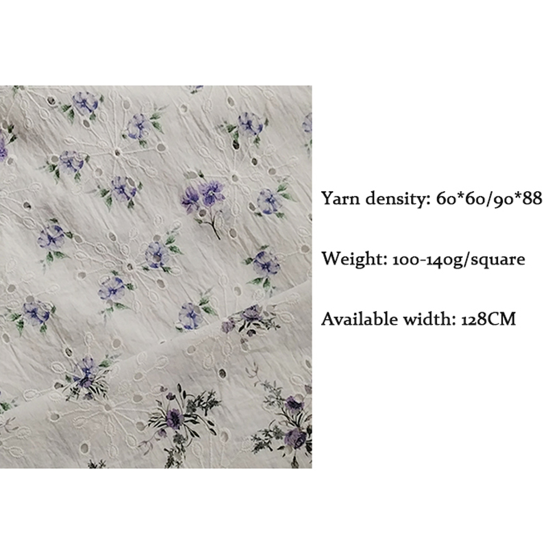 Fabric Factory direct supply 60S combed cotton woven embroidery fabric digital printing fabric garment fabrics