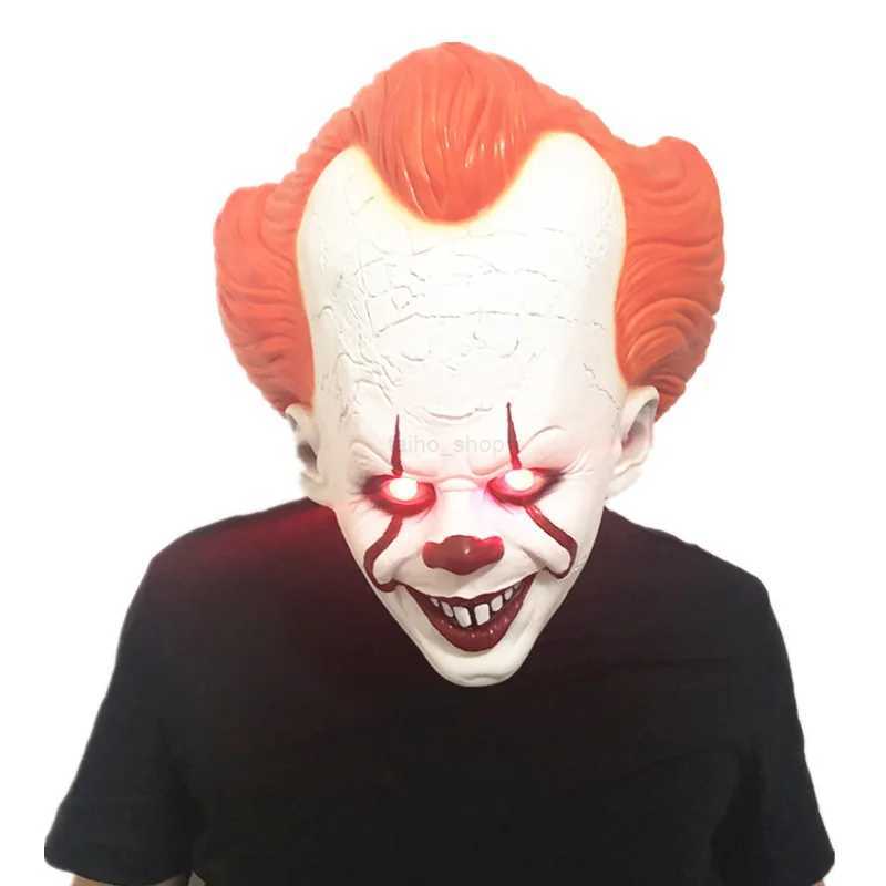 2022 horror clowns return to the soul 2 mask hood cosplay Halloween hood pennywise horror mask party suppliesXJ240802