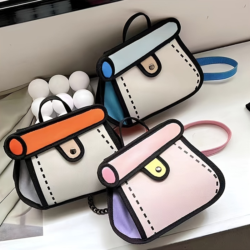 2023 New Anime Two-Dimensional Cartoon Chain Women's Canvas Shoulder Bag Girl Backpack Diagonal Small Bag