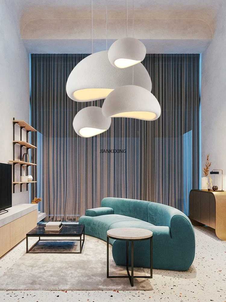 Modern Handmade Wabi Sabi Restaurant Chandelier Japan Style Indoor Loft LED Suspension Light Kitchen Island Cafe Pendant LampM240731