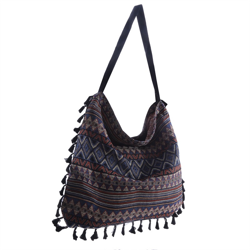 New Vintage Bohemian Fringe Shoulder Bag Women Tassel Boho Hippie Gypsy Fringed Women's Handbags Open Bags