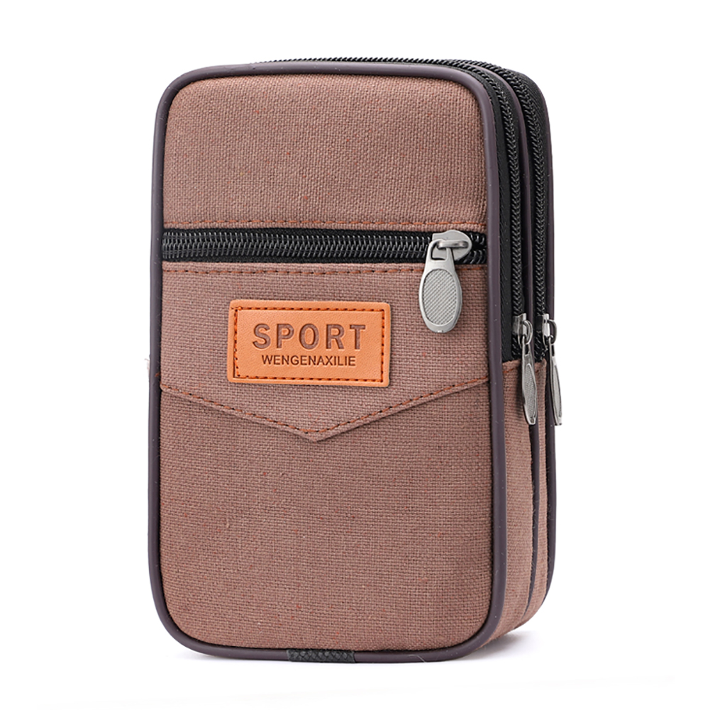 Men Outdoor Sports Waist Bag Fashion Canvas Slim Coin Purse with Multi Pockets Coin Pocket Bag for Coins for Best Gift
