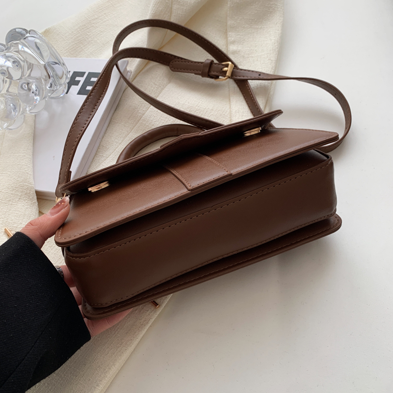 Pu Leather Shoulder Bag for Women Handbag - Fashion Crossbody Bags Vintage Underarm Bag Square Satchel (Black)