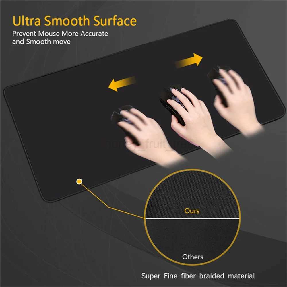 Japan Black Sea Wave Large Mouse Pad Extended Gaming Mouse Pad Desktop Pad With Stitched Non-Slip Rubber Base Keyboard Mat 80x30M240802