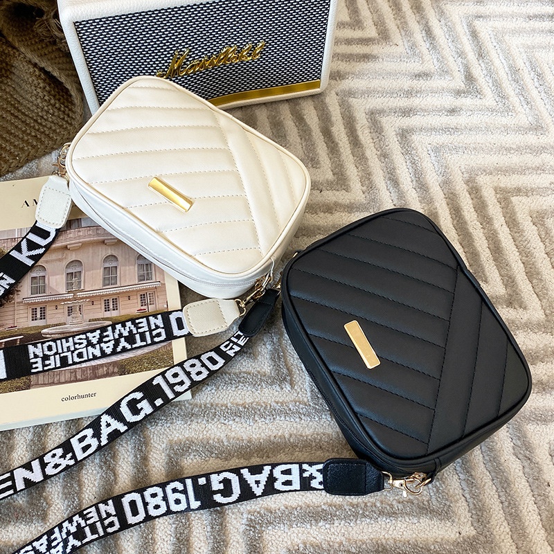1/2/4PCS Fashion Travel Camera Bag Rolled Camera Bag PU Leather Lattice Crossbody Bag Shoulder Cell Phone Bag