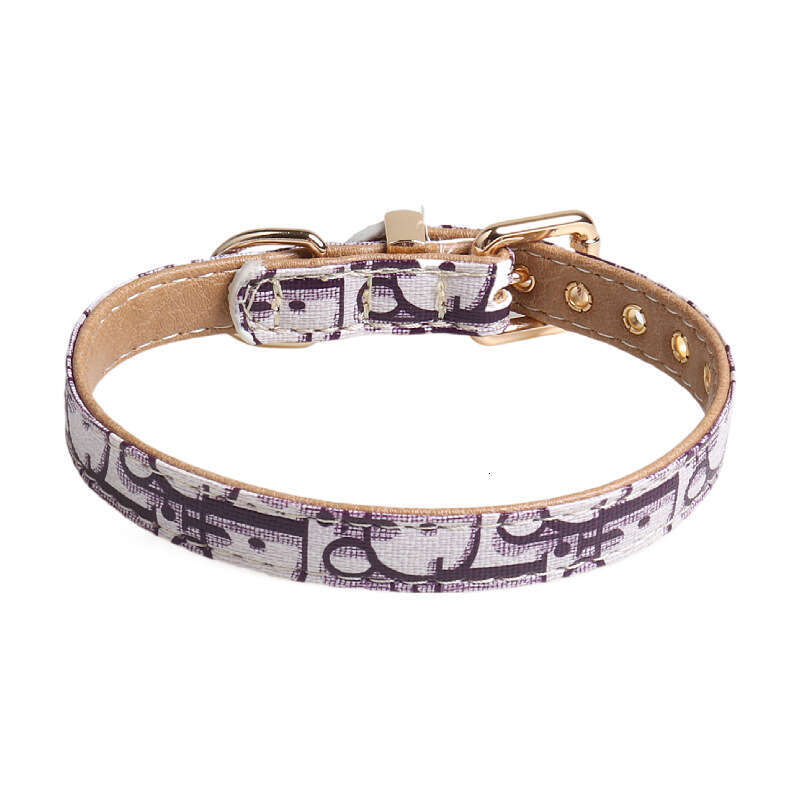 Adjustable Dog Collar and Traction Rope with Metal Buckle for Cats Solid Colors All Sizes FDA Certified