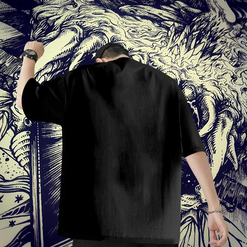 DIY T Shirts Men 230g Pure Cotton cute Street Polos O-Neck Short Sleeve Cool Men Tops Tees Customized Print