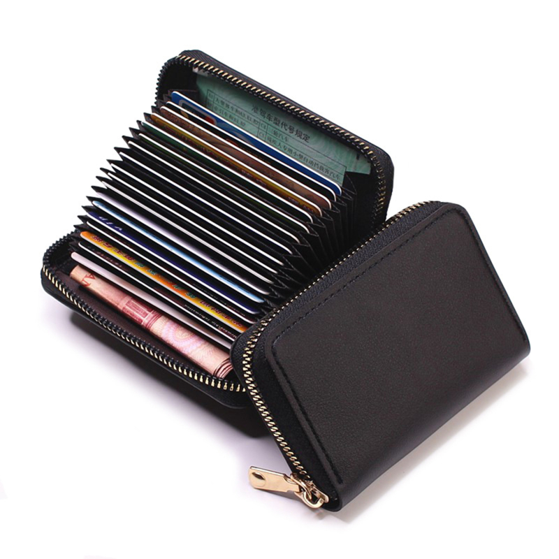 Multifunction Bank/ID/Credit Card Bag For Lady Holder Multi-Card Wallet Case Card Holder Wallet Women Men Solid Color Portable