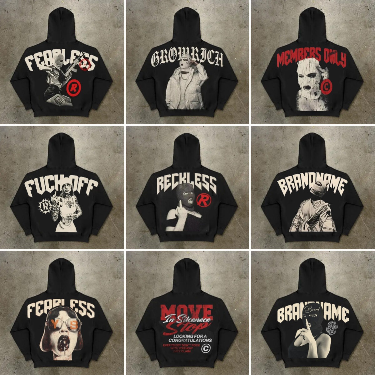 Mens Hoodies Harajuku Hoodie Hip Hop Cartoon Graphic Print Black Oversized Pullover Goth Men Women Fashion Casual Loose Sweatshirt