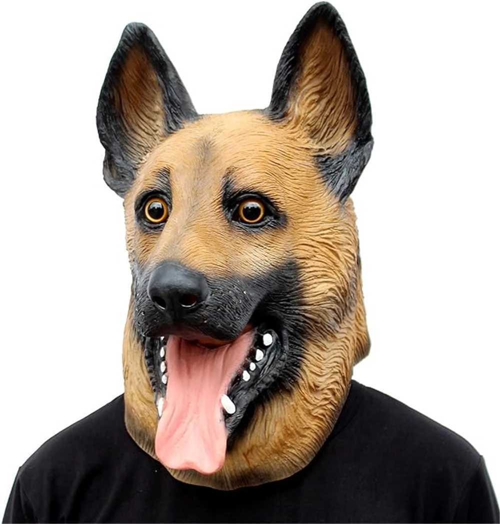 Dog Head Mask Halloween Party Dog Costume Masks Mask Super Bowl Underdog Costume Latex Animal Head MaskXJ240802