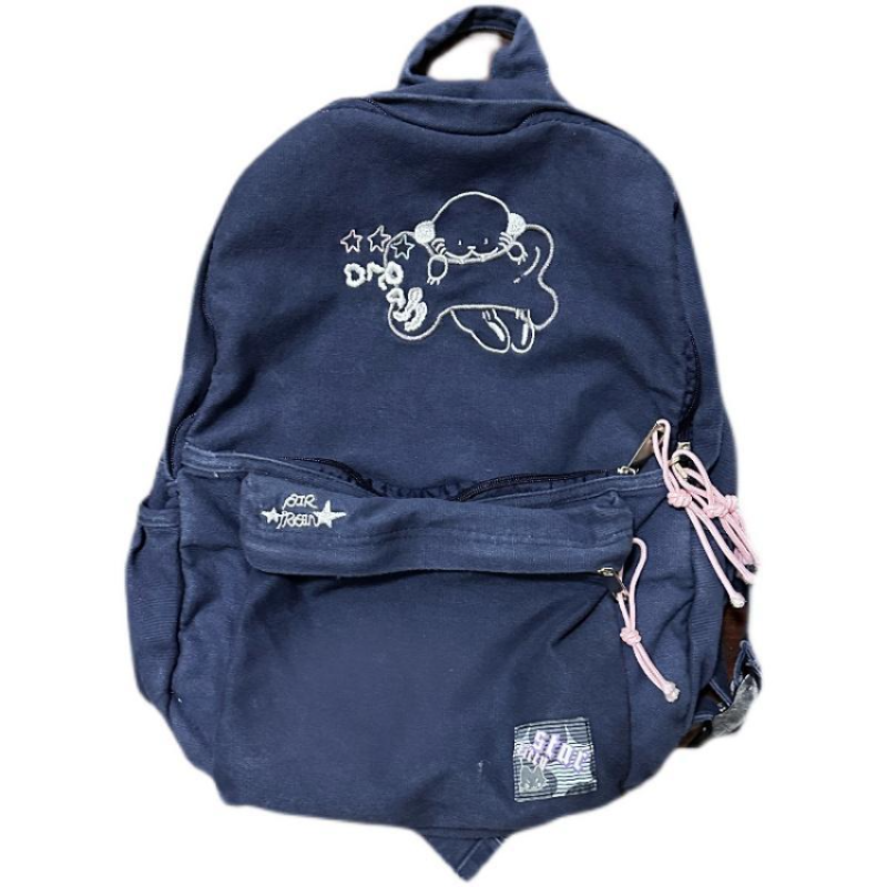 Japanese Preppy Sweet Cartoon Kawaii Backpack Streetwear Fashion Y2k Aesthetic Schoolbags Trendy Students Women Canvas Backpacks