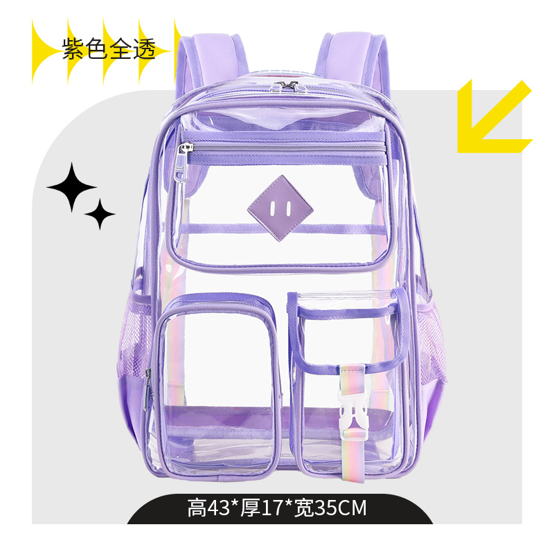 Transparent Backpack Children School Bags for Girls Waterproof Primary School Backpacks Kids Schoolbag Junior School Students