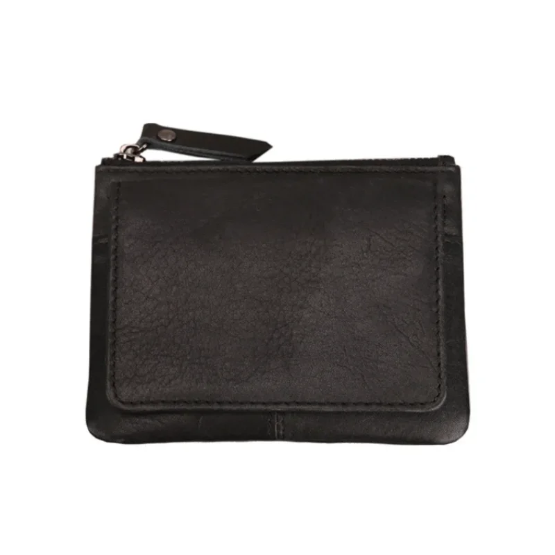 Cowhide Men's Wallets Genuine Leather Small Purse for Women Male Coin Purse Business Card Holders Fashion Luxury Solid Murse