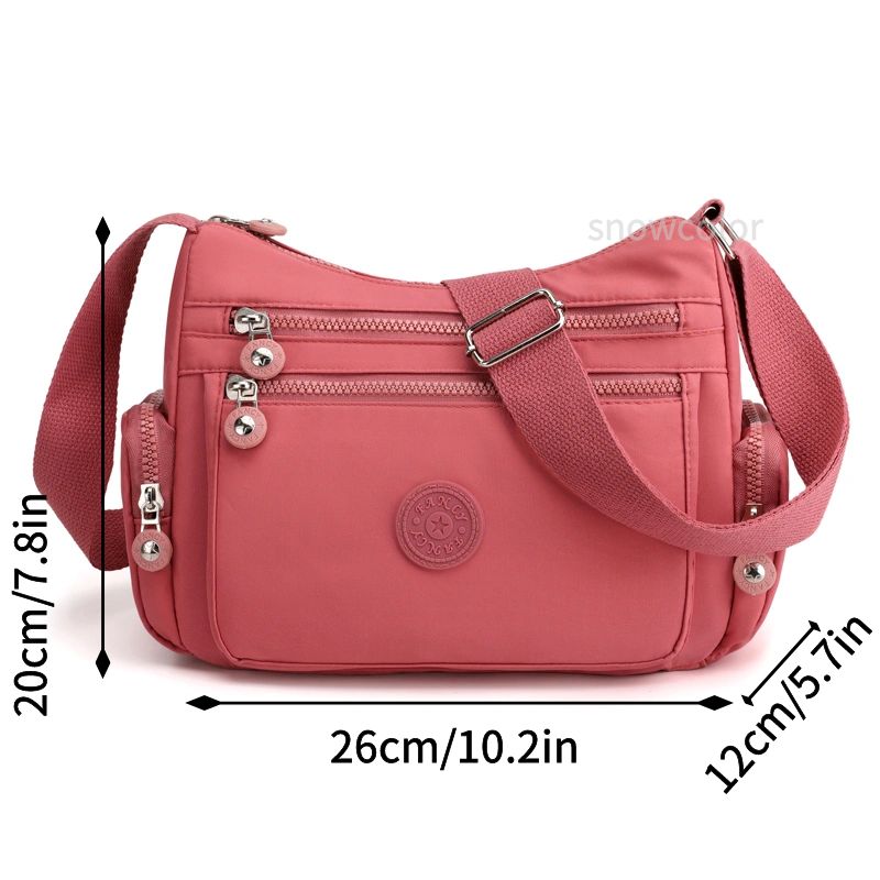 Women Shoulder Bag Handbag Nylon Waterproof CrossBody Bag Ladies Messenger Bag