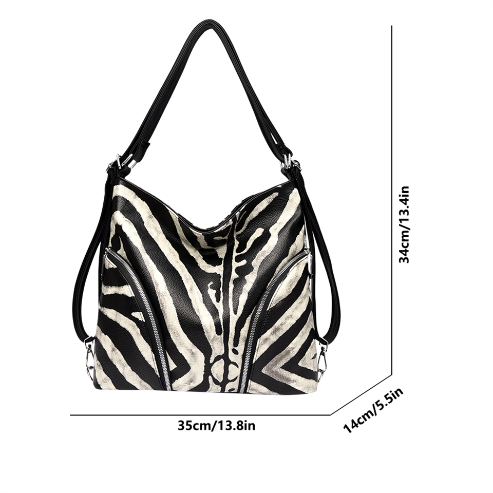 Fashion Zebra Luxury Handbags High Quality Soft Leather Shoulder Crossbody Bags for Women 2023 Multifunctional Messenger Bag Sac