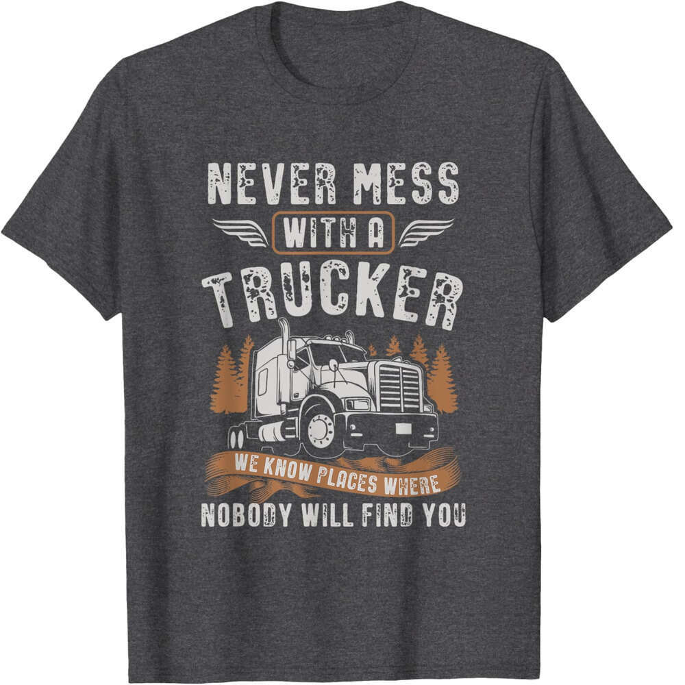 T shirt Mens Vintage Trucker Shirt for Men Driving Gift Truck Lover T-Shirt shirts tshirt graphic tee Casual tops summer clothes Short sleeve Free shi