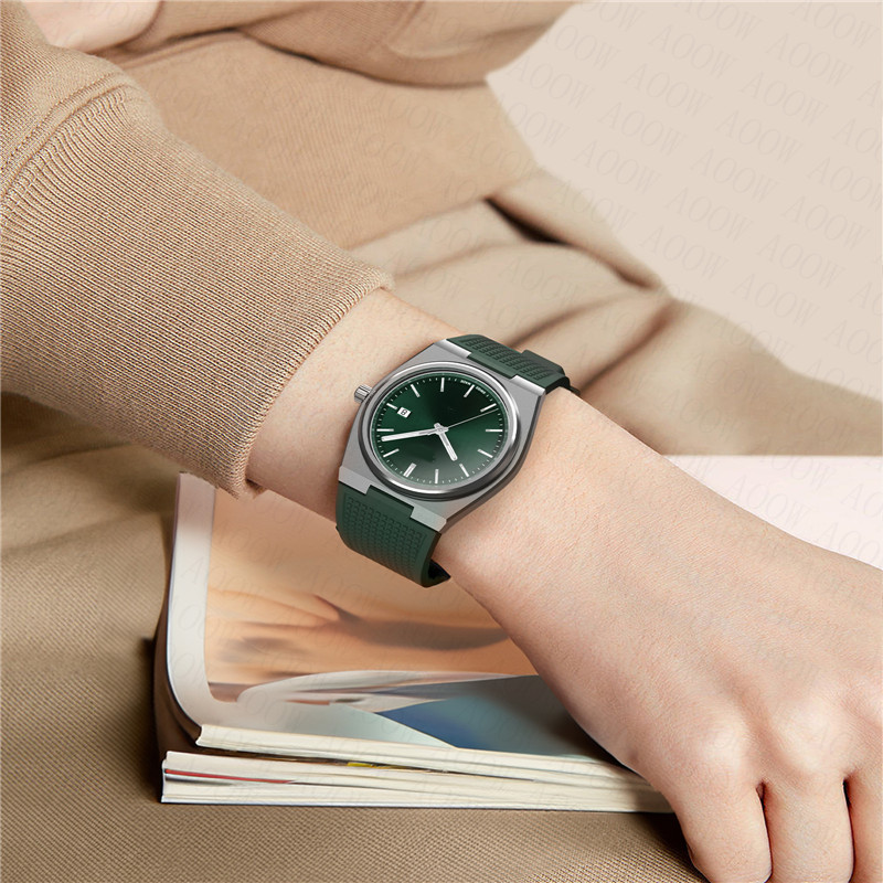 Silicone Strap For Tissot PRX 40MM Series Men Casual Fashion Double directional quick release spring needle Replacement Strap