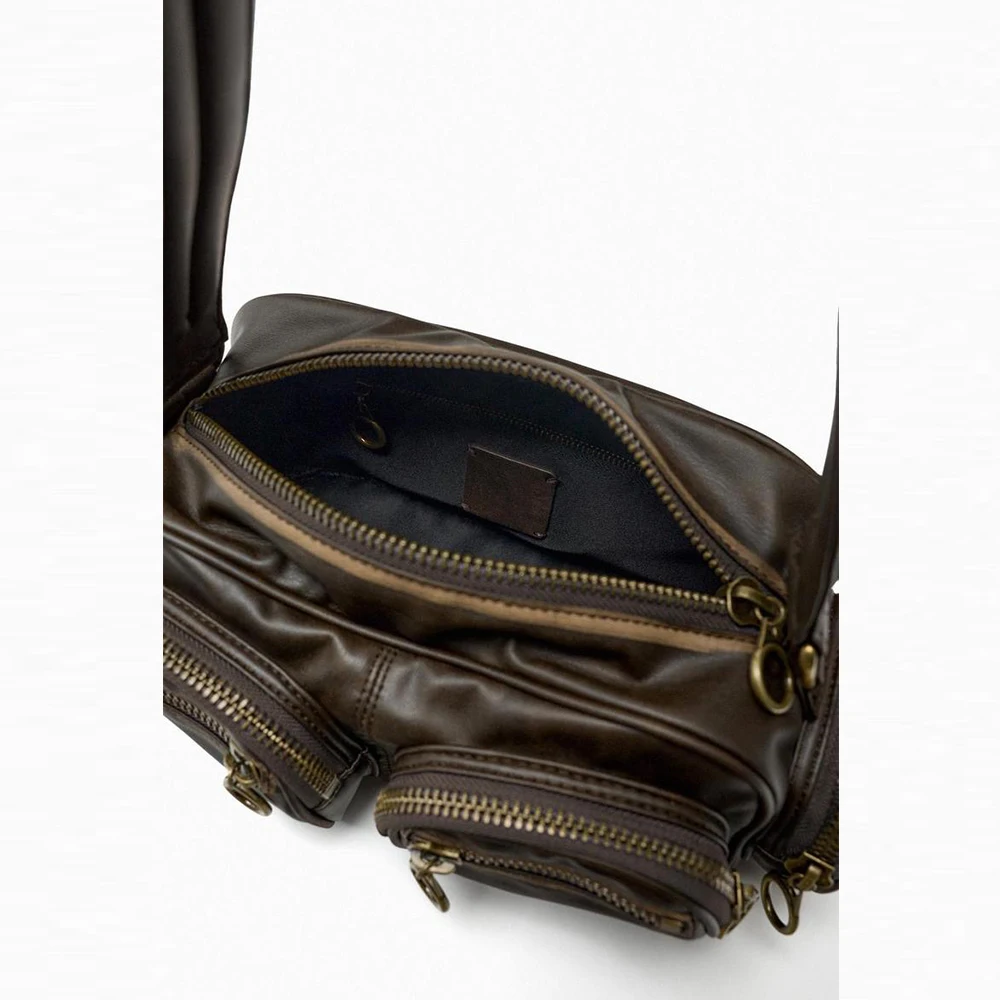 Punk Multiple Pockets Shoulder Bag Vintage Women's Designer Handbag High Quality Armpit Bags for Women Phone Pillow Bag Tote New
