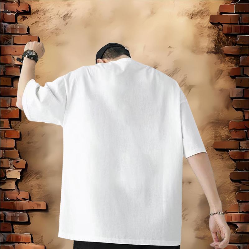 Brand Mens T Shirts 230g Pure Cotton bear Outdoor Wear Breathable Short Sleeve Soft Mens Tshirts White Plus Size