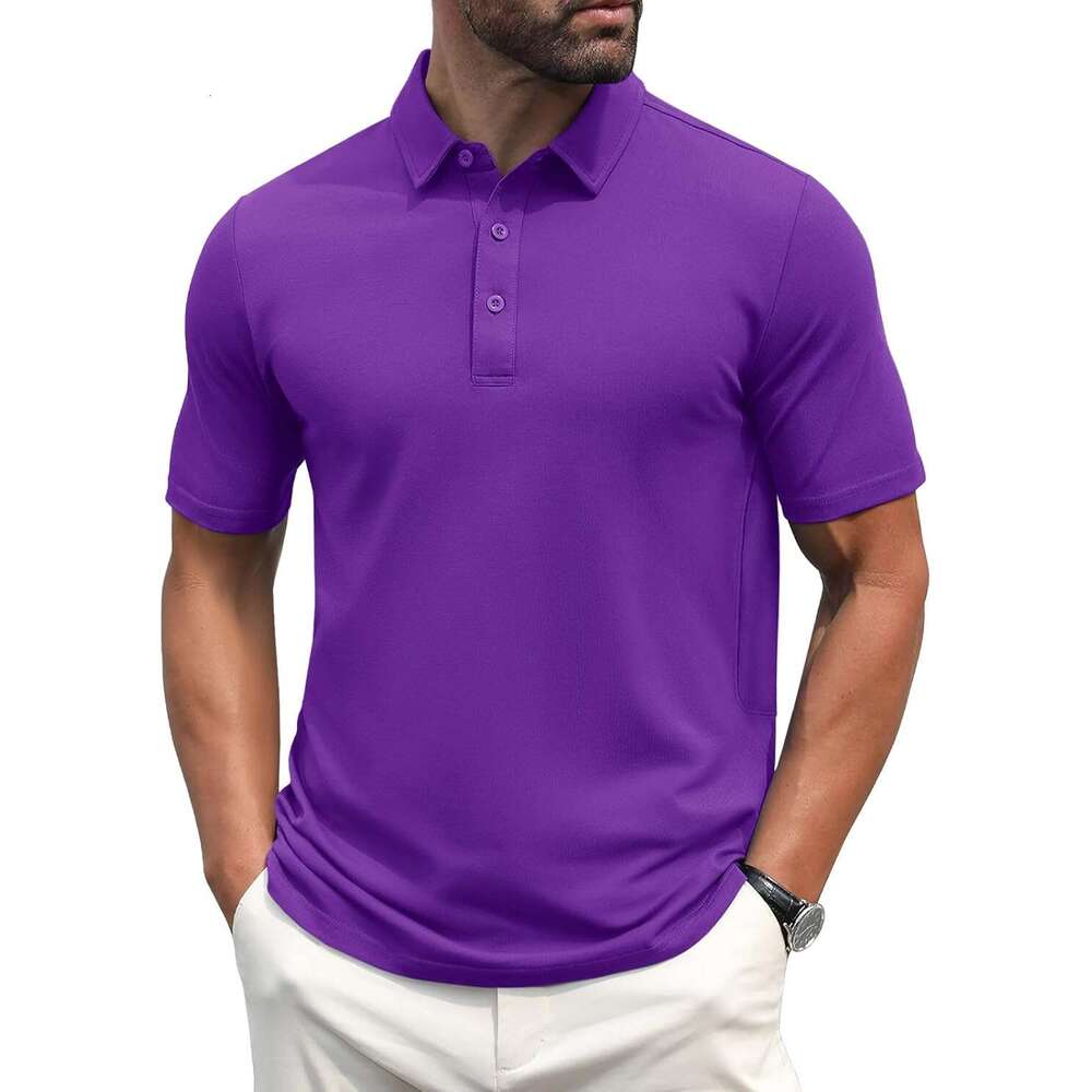 2025S Fashion Designer Mens Polo Shirt Sleeve Golf Collared Shirt Lightweight Work Shirts With Buttons Polos Shirts Tshirt Casual Tops Summer Clothes 