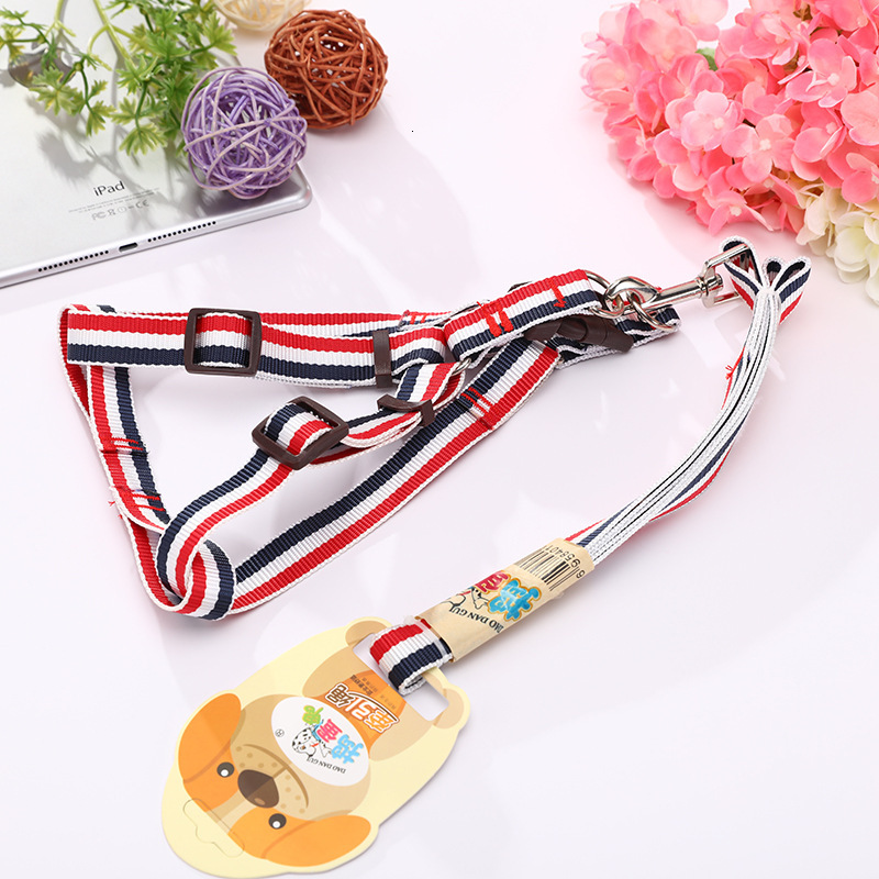Three color dog chain, dog rope, dog collar cover, pet traction rope, chest strap, back strap