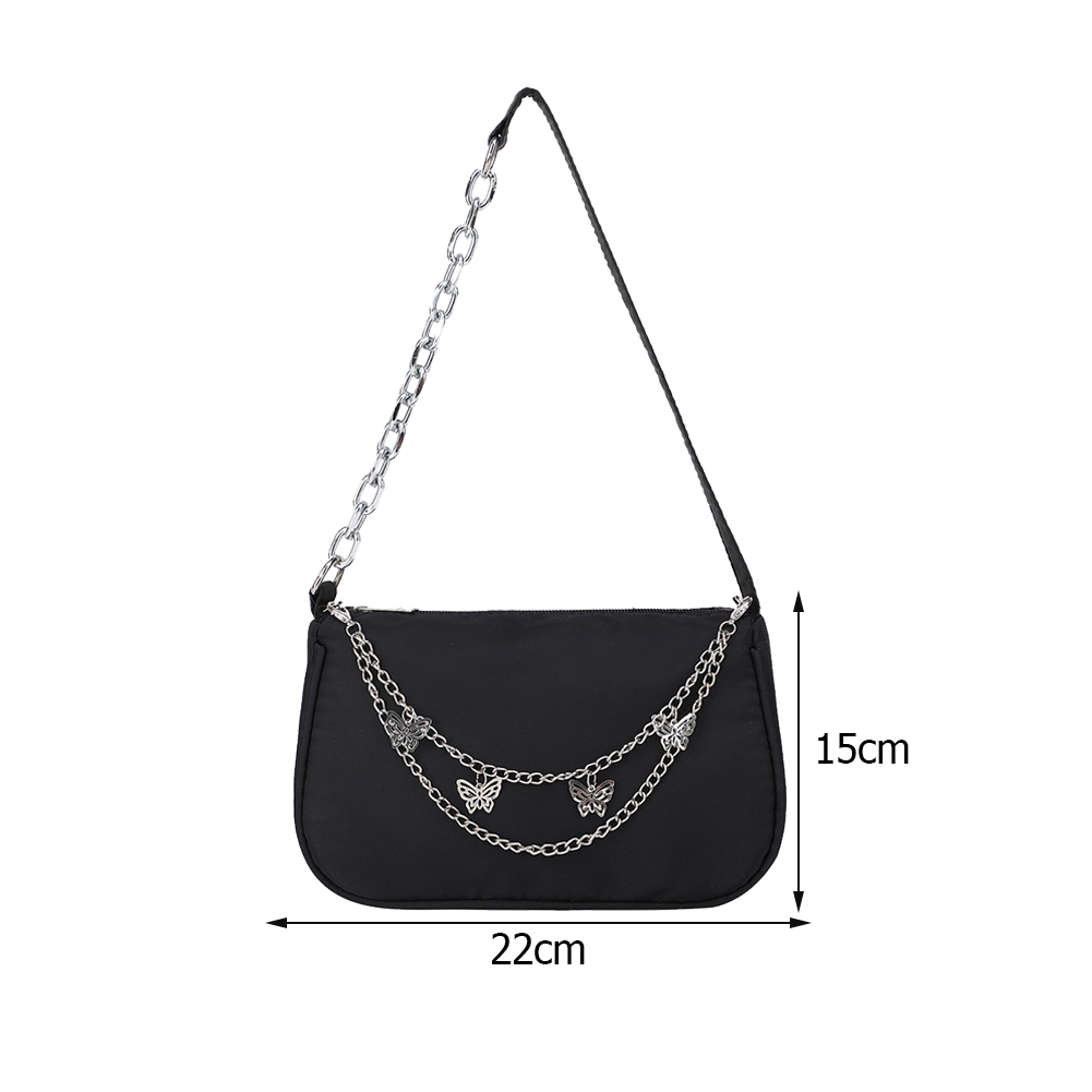 Women Casual Butterfly Chain Shoulder Underarm Bag Ladies Vintage Small Purse