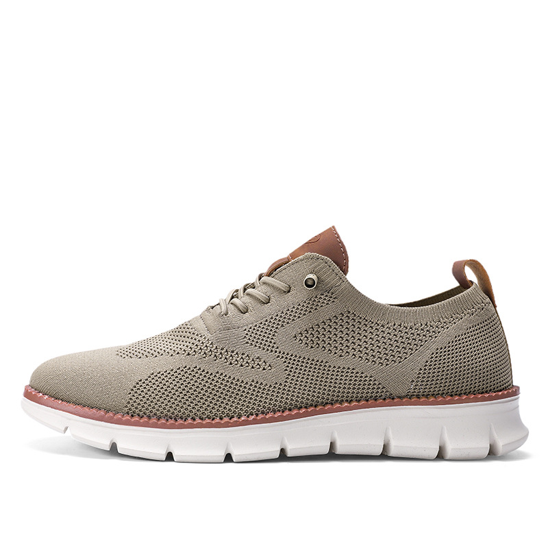 2025 NEW Knit Mesh Sneakers Sport Running Loafers Shoes for Men Breathable Flats High Quality Low Top Casual Tenis Mascuo e ca