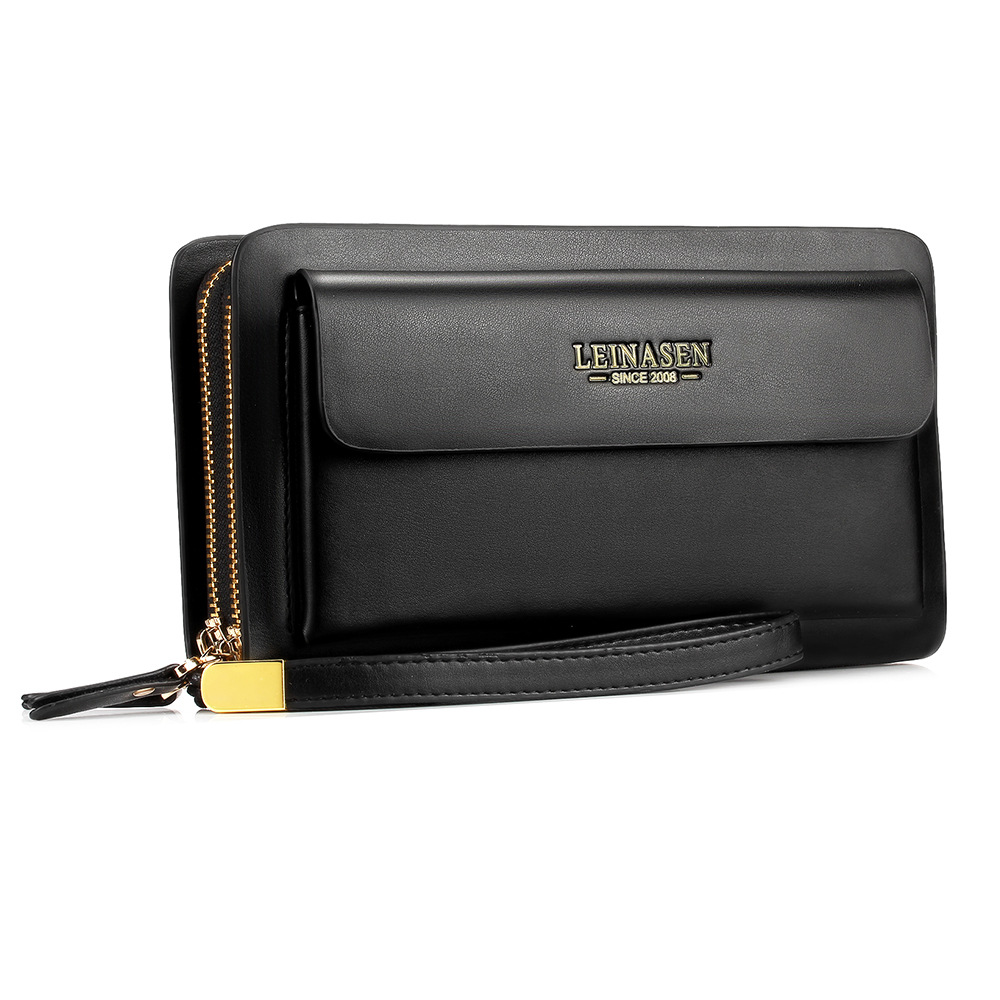 Brand Men Wallet Double Zipper Purse Long Money Clip Phone Package Luxury Large Capacity Coin purse man Clutch Bag Father's day