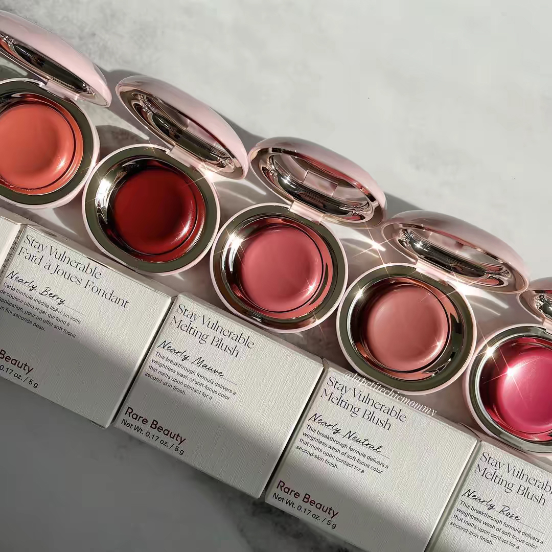 Makeup 5G Rare Beauty Stay Vulnerable Melting Face Cheek Cosmetics Long Lasting Blush Cream 5Colors Nearly Rose Neutral Apricot Mauve Berry