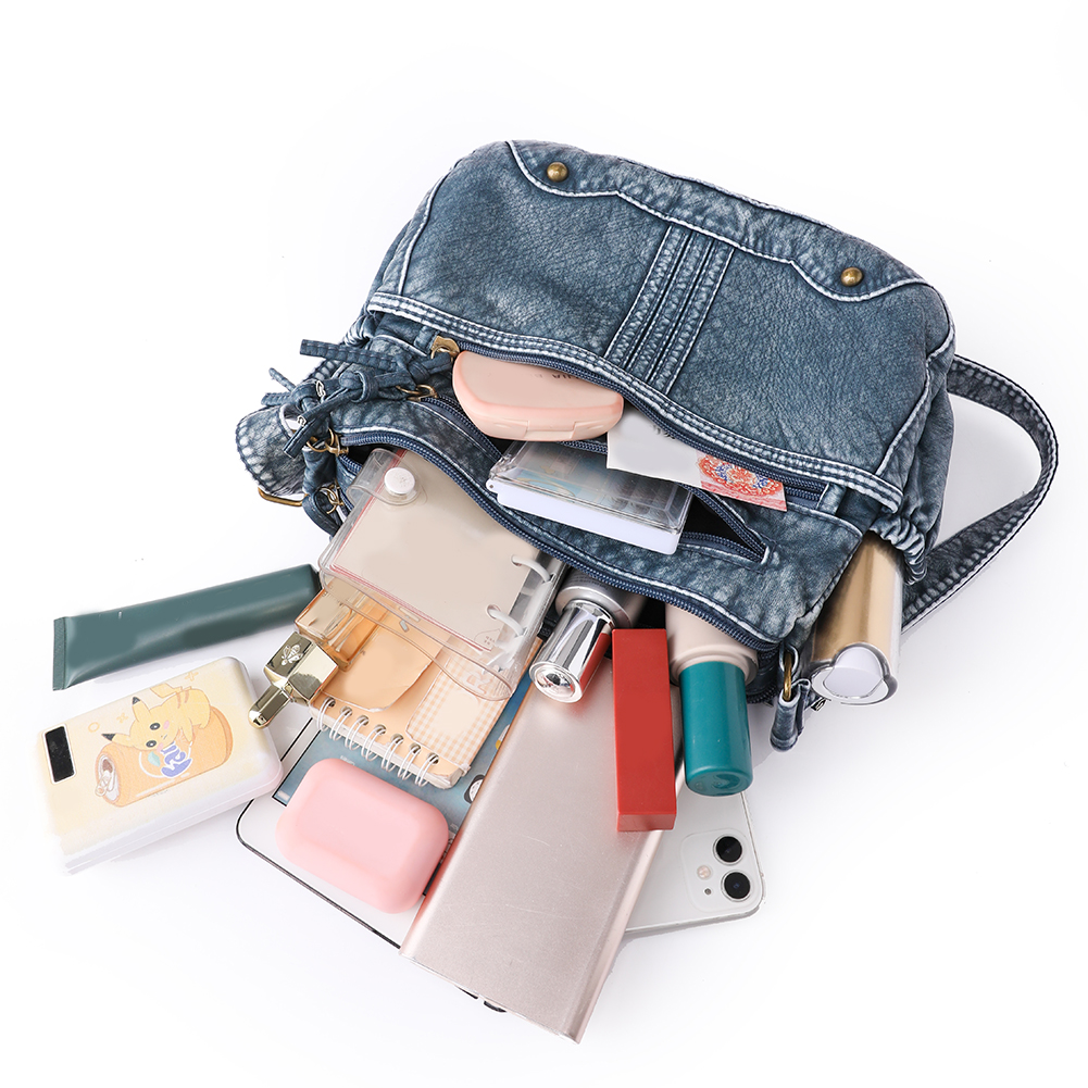 Casual New Fashion Denim Women Bag Lady Handbags Shoulder Messenger Bag Jeans Women Shoulder Bags Women'S Tote Bag Cowboy Bags
