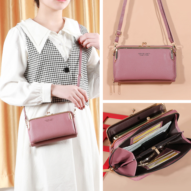 Luxury Women's Handbags Pu Leather Bag For Woman Female Clutch Phone Bags Women Business Card Holder Wallet Shoulder Bag