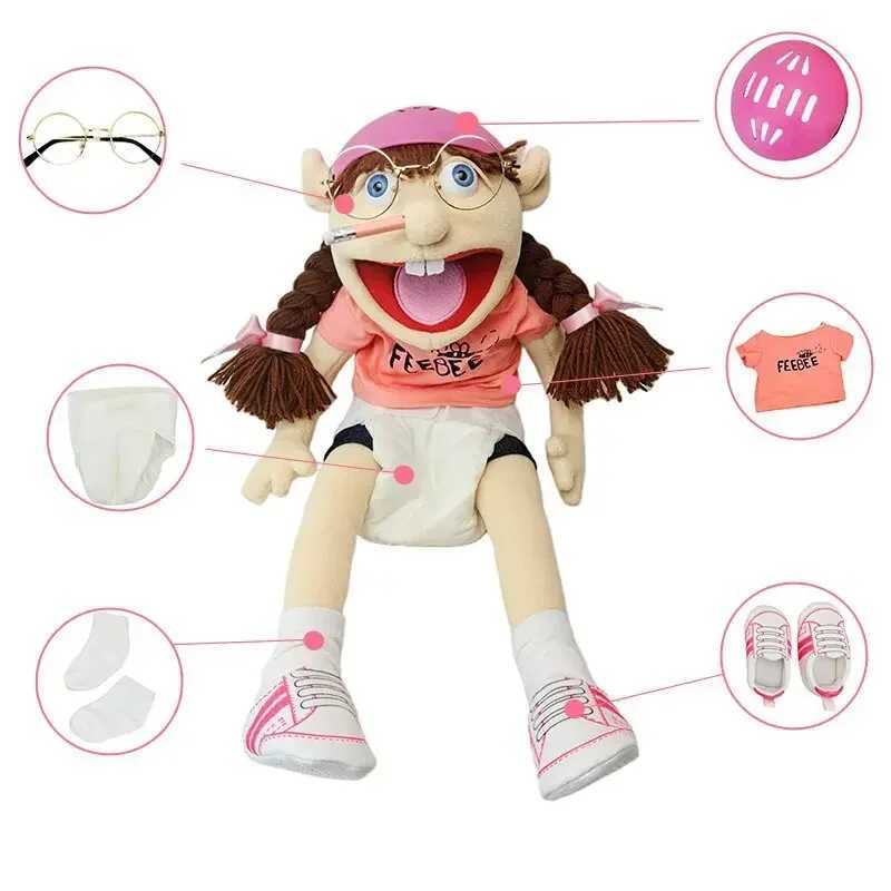 Hand Puppet Children Soft Doll Party Favors Puppet Kids Gift Cartoon Jeffy Boy Talk Show Party Props Christmas Doll Plush Toys X250129