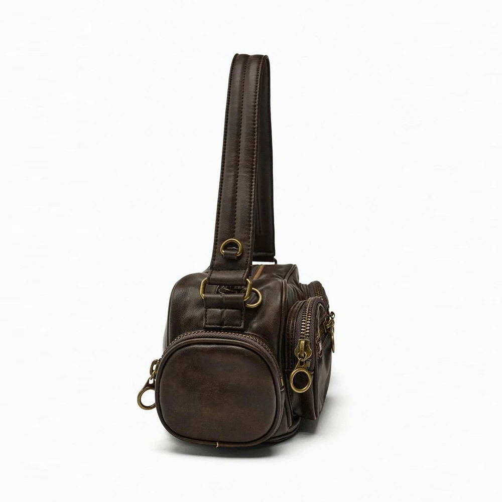 Punk Multiple Pockets Shoulder Bag Vintage Women's Designer Handbag High Quality Armpit Bags for Women Phone Pillow Bag Tote New