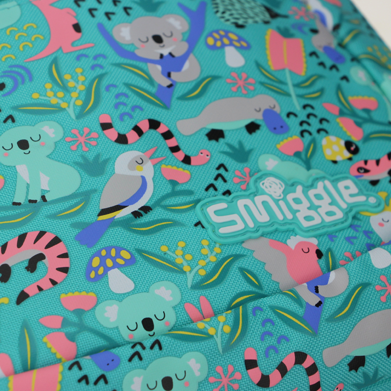 Australia smiggle original children's schoolbag girl backpack kawaii green koala school supplies 16 inches 7-12 years old