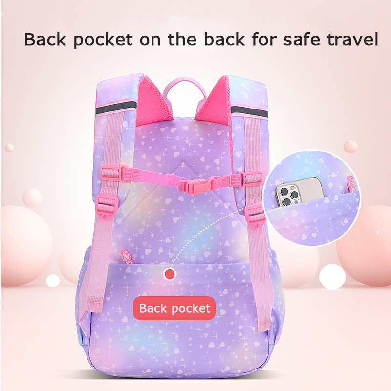 New Primary School Backpack Cute Colorful Bags for Girls Princess School Bags Waterproof Children Rainbow Series Schoolbags sac