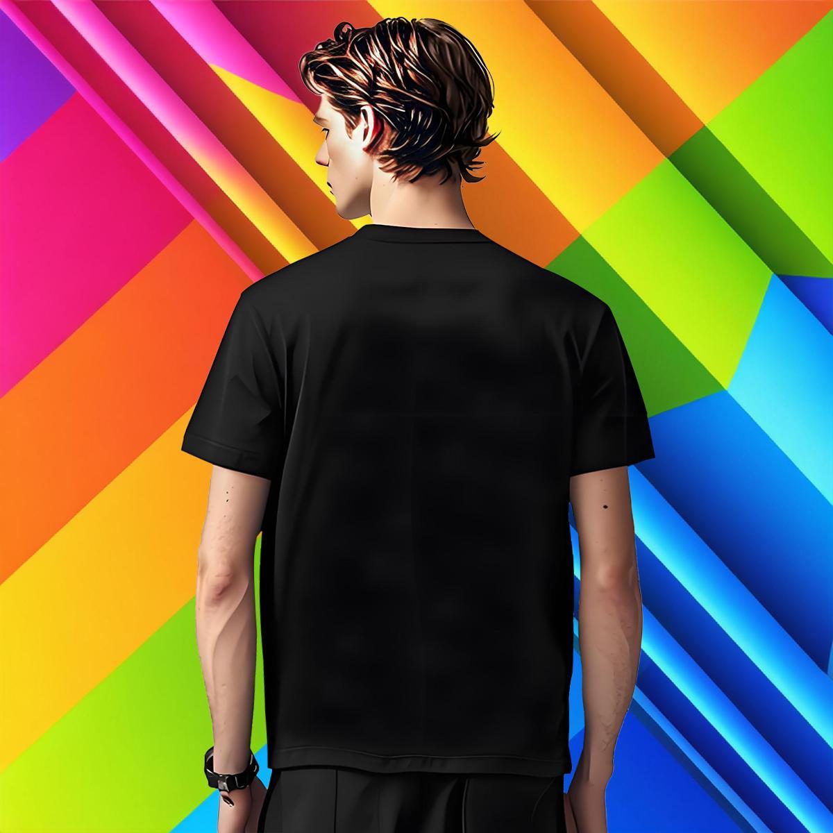 T-Shirts for Men 230g 100% Cotton portrait High Street Hip Hop Breathable Short Sleeve Customized Print Men Clothes T-Shirt Fashion New Popular Top Te