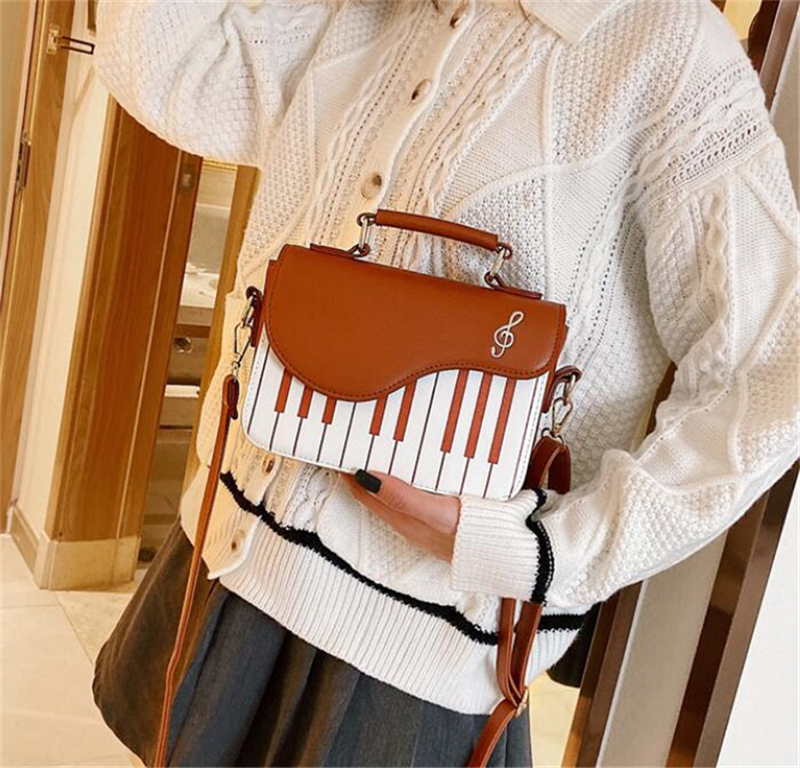 Piano Luxury Designer Shoulder Bag Trendy Fahion Handbags Women Crossbody Bags Ladies Square Top-handle Sling Shoulder Bag bolsa