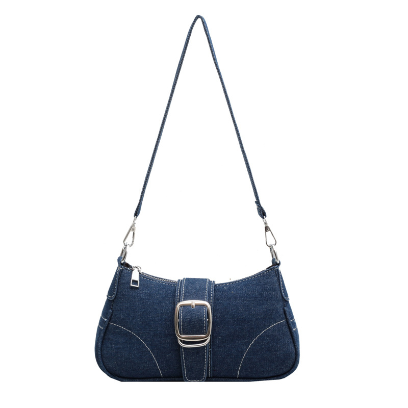 2023 New Ladies Denim Chain Shoulder Bag Fashion Trend Ladies Messenger Bag High Quality Net Red Casual Underarm Bag Women's Bag