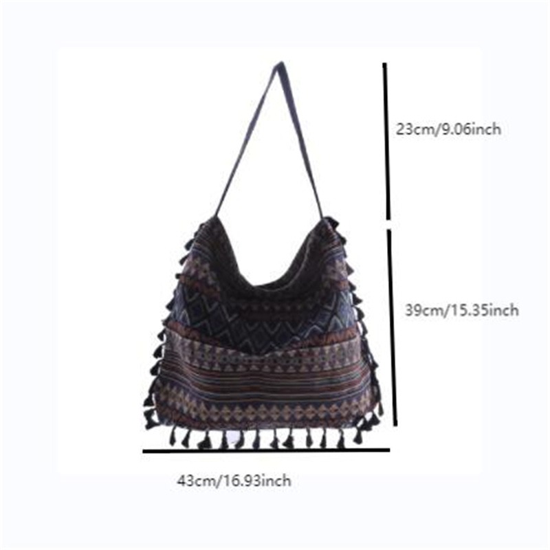 New Vintage Bohemian Fringe Shoulder Bag Women Tassel Boho Hippie Gypsy Fringed Women's Handbags Open Bags