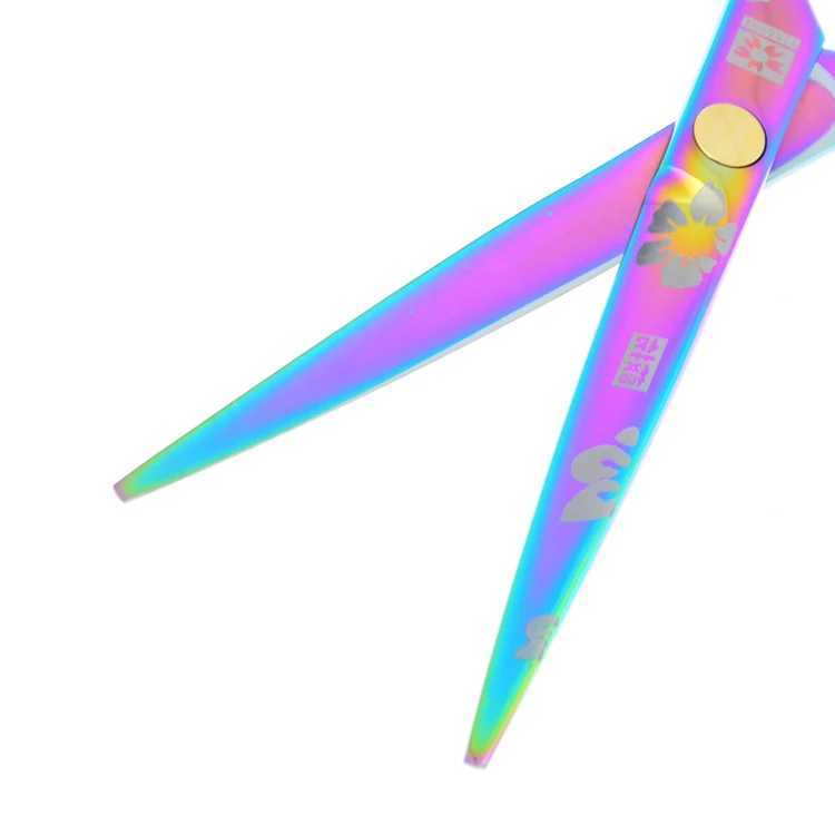 New Arrival 6.0 5.5 color cherry blossom hair clipper suitable for hairdressers Japanese steel hairdressers salons and thin shears A0171H Z241213