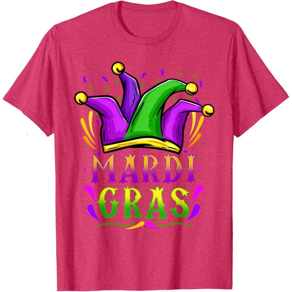 T shirt Mens Mardi Gras Party Hat Gift T-Shirt shirts tshirt graphic tee Casual tops summer clothes Short sleeve Free shipping