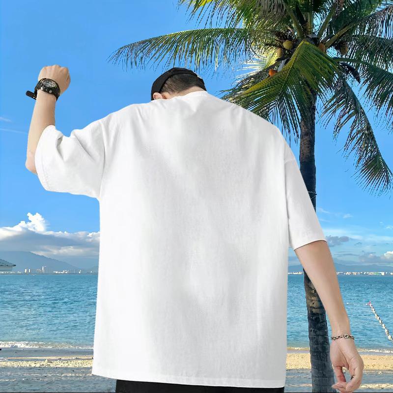 New Arrival T-Shirts 230g Pure Cotton cat Street Casual Tops Shirt Breathable Designer Men Tops Tees Skull