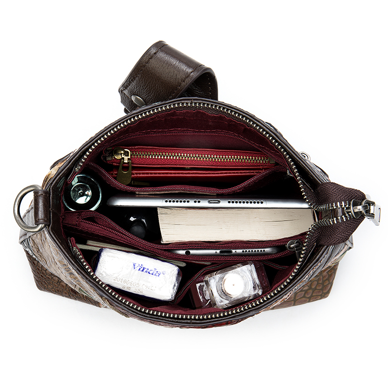 Westal Women's Shoulder Bag Genuine Leather Bags Fashion Patchwork Designer Bag Female Messenger Shoulder Bags for Women