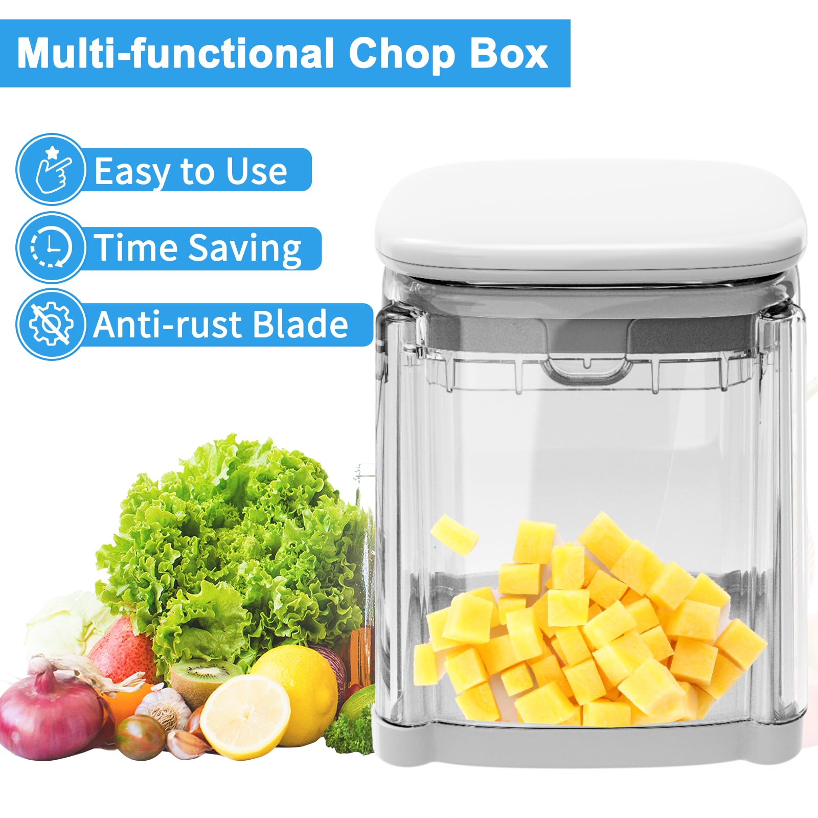 French fries four in one food cutting box, French fries are cut into potato chunks