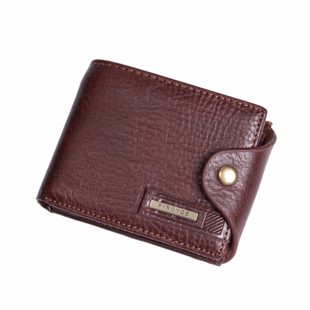 New Men's Small Wallet Vintage Multifunction Purse with Coin Pocket Mini Brand Male PU Leather Card Money Bag Billetera Hombre
