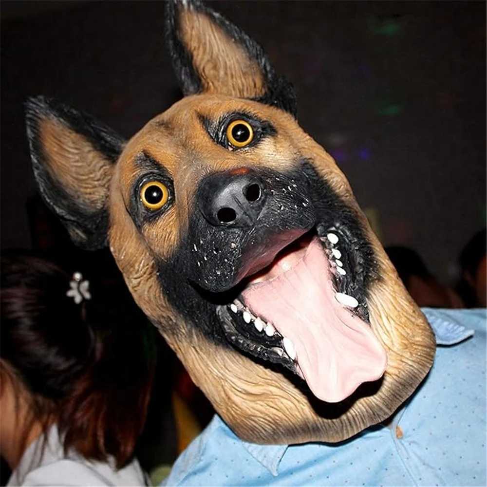 Dog Head Mask Halloween Party Dog Costume Masks Mask Super Bowl Underdog Costume Latex Animal Head MaskXJ240802