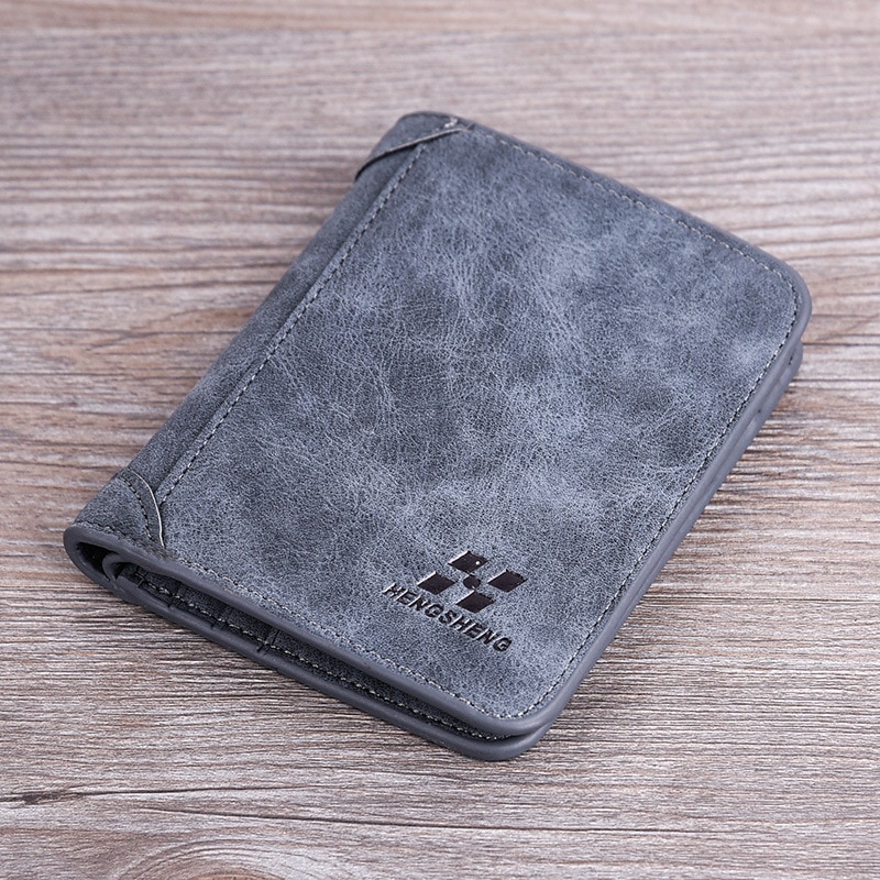 Fashion Men PU Leather Billfold Slim Hipster Cowhide Credit Card/ID Holders Inserts Coin Purses Luxury Business Foldable Wallet