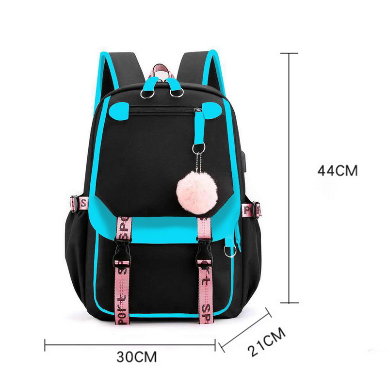 New Student Backpack Large School Bags For Girl Ins Korean Fashion Canvas Schoolbag Waterproof Student Book Bag Cute Travel Bag